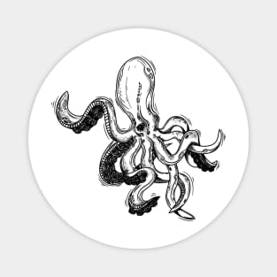 Octopus Hand Drawn Magnet